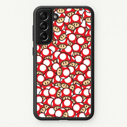 Mushroom Pattern - Red  - The Super Mario Bros Phone Case for Galaxy S21 Plus