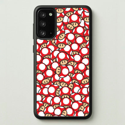 Mushroom Pattern - Red  - The Super Mario Bros Phone Case for Galaxy Note 20