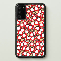 Mushroom Pattern - Red  - The Super Mario Bros Phone Case for Galaxy S20FE
