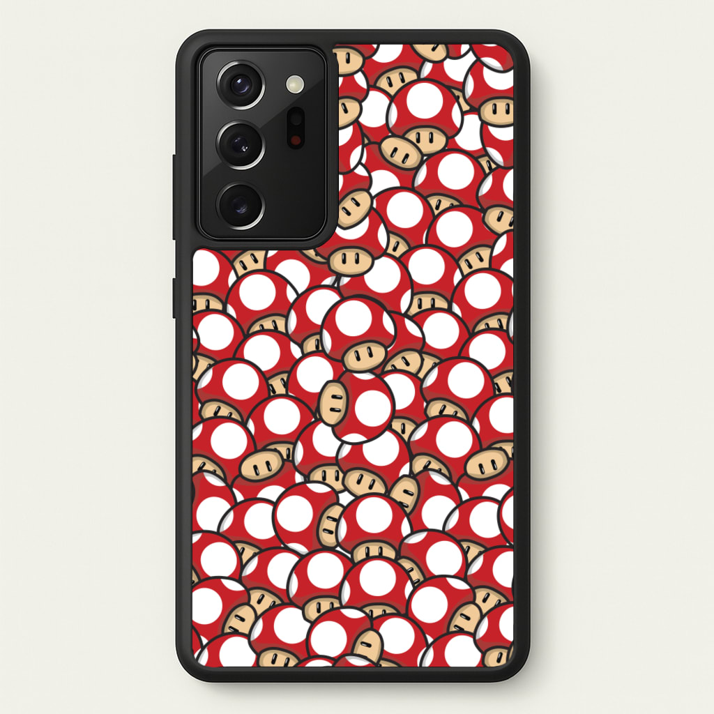 Mushroom Pattern - Red  - The Super Mario Bros Phone Case for Galaxy Note 20 Ultra