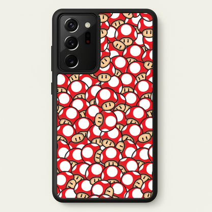 Mushroom Pattern - Red  - The Super Mario Bros Phone Case for Galaxy Note 20 Ultra
