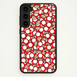 Mushroom Pattern - Red  - The Super Mario Bros Phone Case for Galaxy S23 Plus