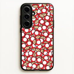 Mushroom Pattern - Red  - The Super Mario Bros Phone Case for Galaxy A56