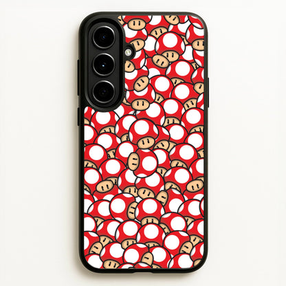 Mushroom Pattern - Red  - The Super Mario Bros Phone Case for Galaxy A56