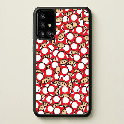 Mushroom Pattern - Red  - The Super Mario Bros Phone Case for Galaxy A71