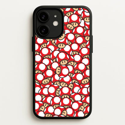 Mushroom Pattern - Red  - The Super Mario Bros Phone Case for iPhone 11