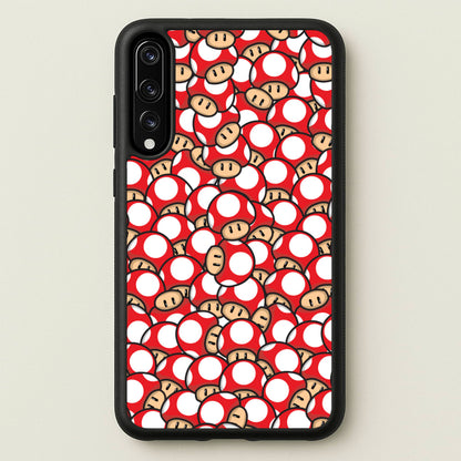 Mushroom Pattern - Red  - The Super Mario Bros Phone Case for Huawei P20 Pro