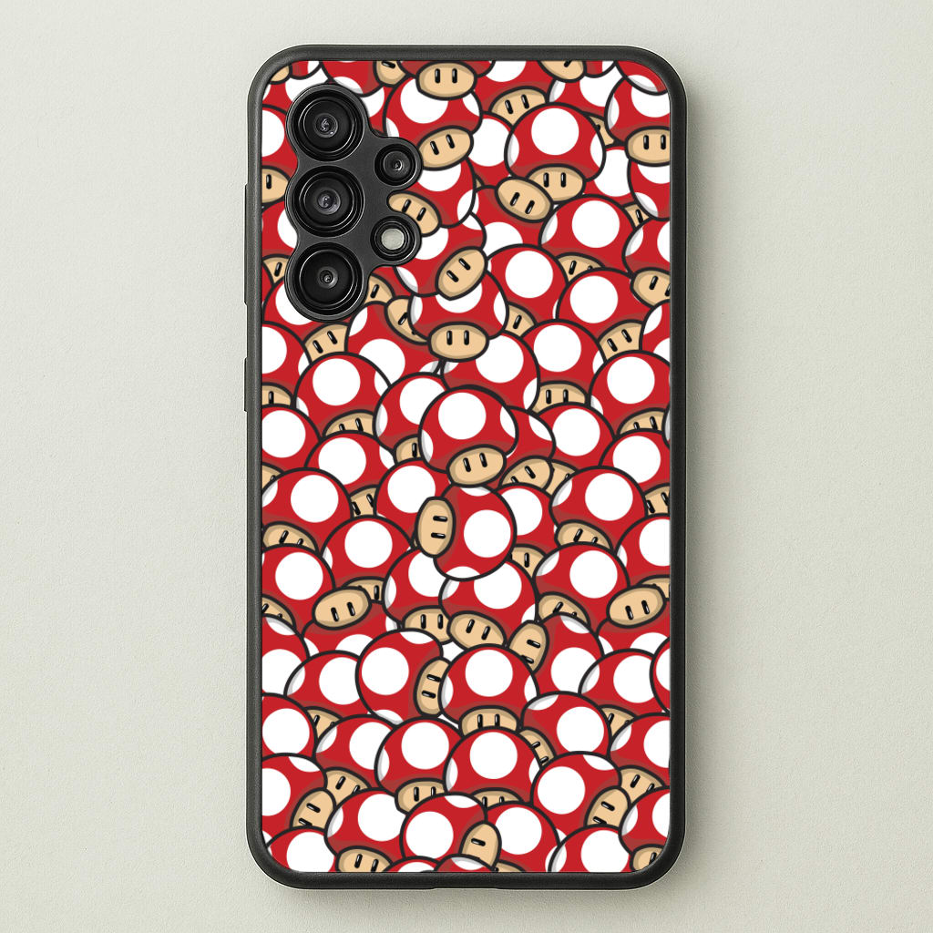 Mushroom Pattern - Red  - The Super Mario Bros Phone Case for Galaxy A13