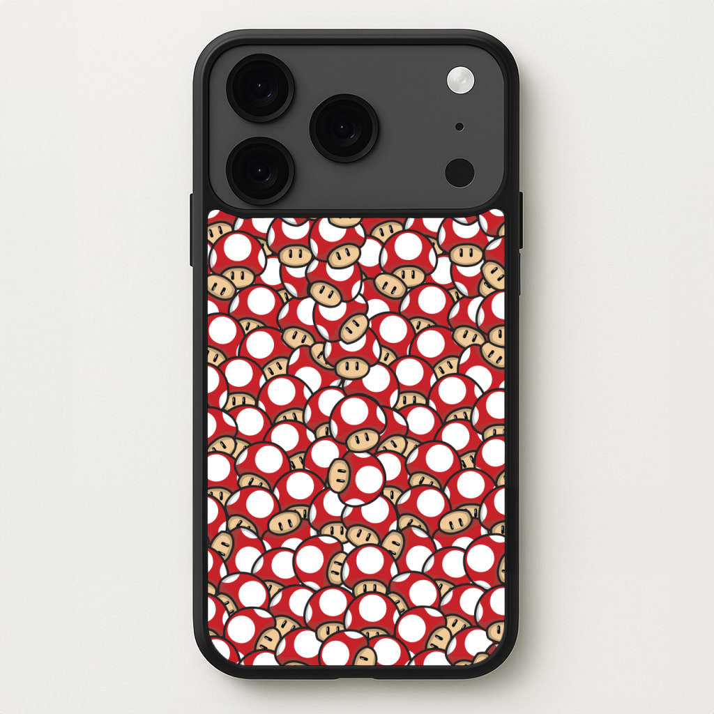 Mushroom Pattern - Red Phone Case for iPhone 17 Pro