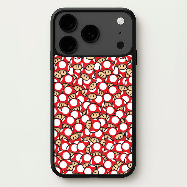 Mushroom Pattern - Red Phone Case for iPhone 17 Pro