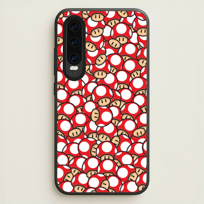 Mushroom Pattern - Red  - The Super Mario Bros Phone Case for Huawei P30