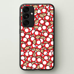 Mushroom Pattern - Red  - The Super Mario Bros Phone Case for Galaxy A55