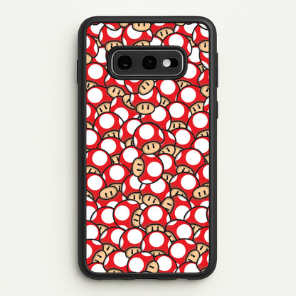 Mushroom Pattern - Red  - The Super Mario Bros Phone Case for Galaxy S10e