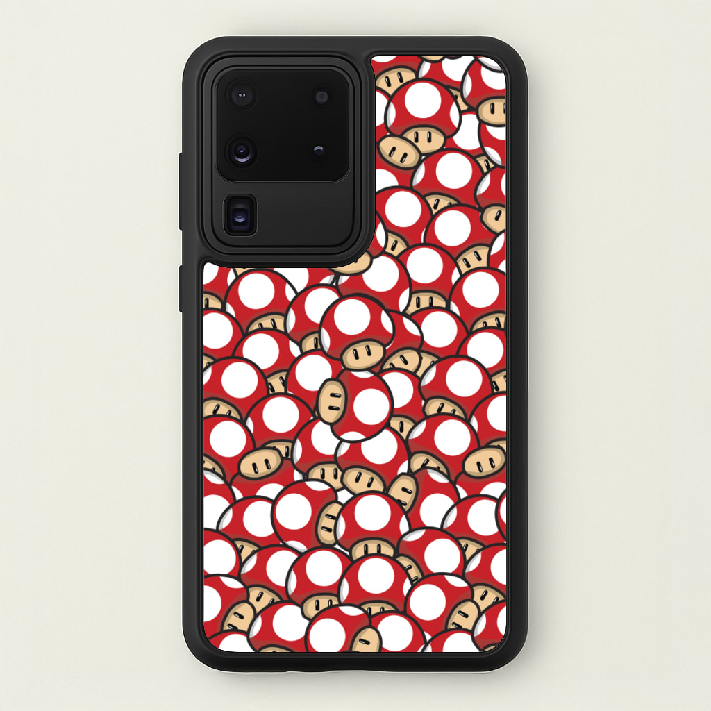 Mushroom Pattern - Red  - The Super Mario Bros Phone Case for Galaxy S20 Ultra