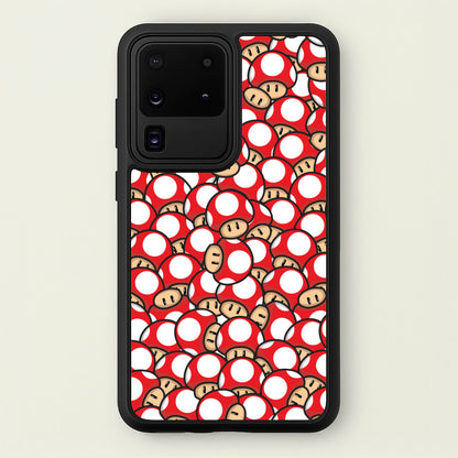 Mushroom Pattern - Red  - The Super Mario Bros Phone Case for Galaxy S20 Ultra