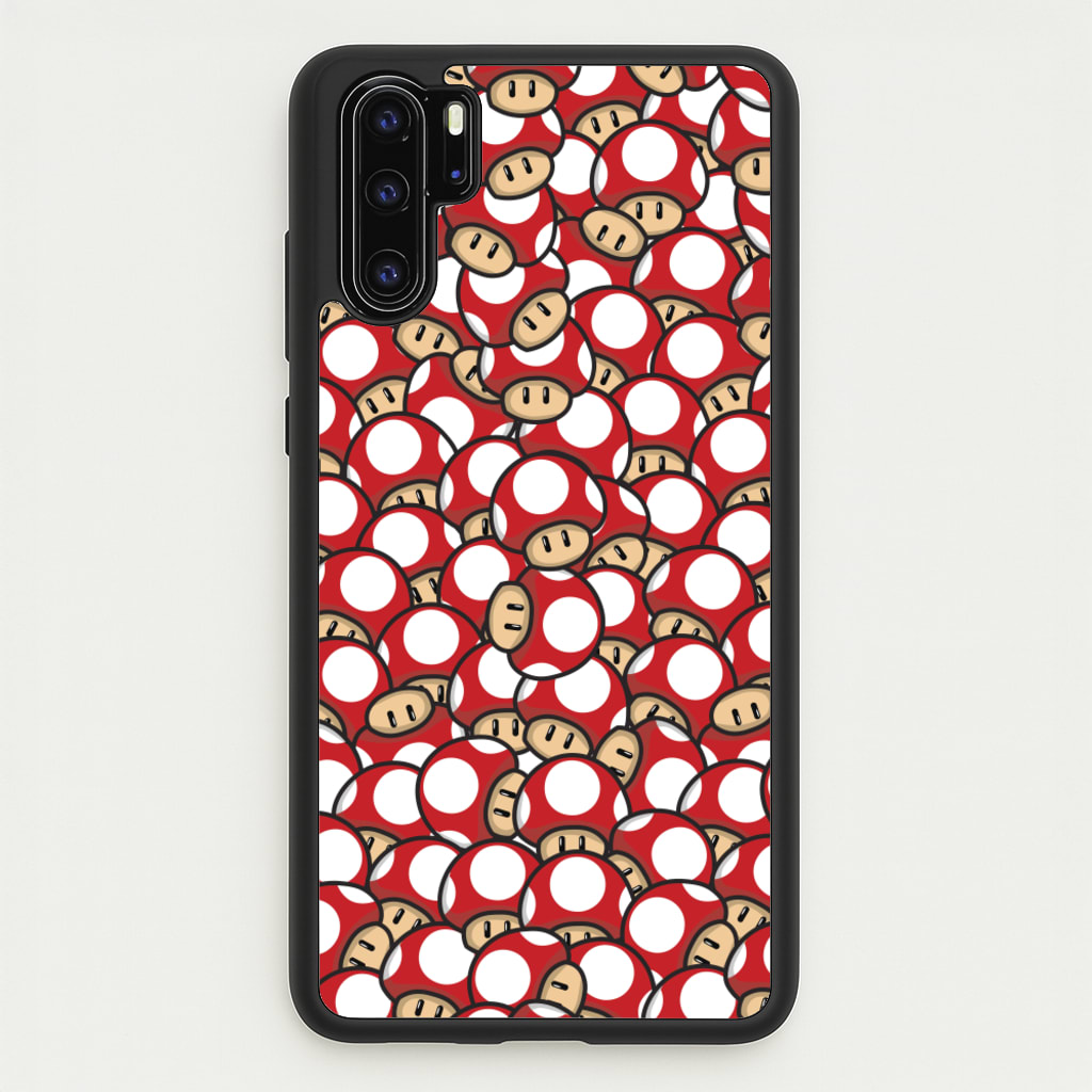 Mushroom Pattern - Red  - The Super Mario Bros Phone Case for Huawei P30 Pro