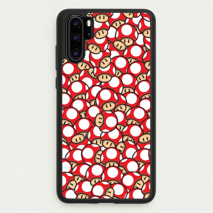 Mushroom Pattern - Red  - The Super Mario Bros Phone Case for Huawei P30 Pro