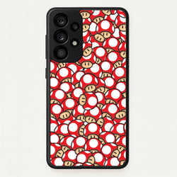 Mushroom Pattern - Red  - The Super Mario Bros Phone Case for Galaxy A53