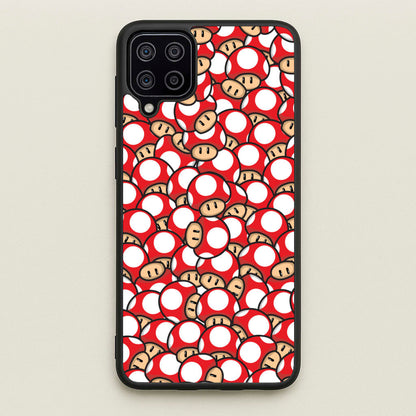 Mushroom Pattern - Red  - The Super Mario Bros Phone Case for Galaxy A12