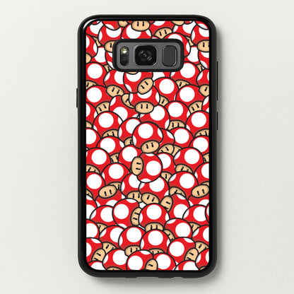 Mushroom Pattern - Red  - The Super Mario Bros Phone Case for Galaxy S8