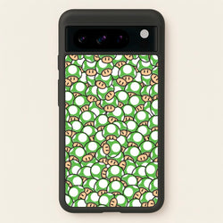 Mushroom Pattern - Green  - The Super Mario Bros Phone Case for Google Pixel 8 Pro