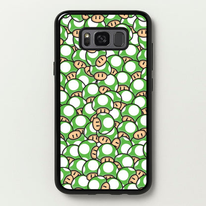 Mushroom Pattern - Green  - The Super Mario Bros Phone Case for Galaxy S8