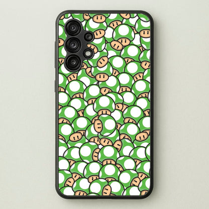 Mushroom Pattern - Green  - The Super Mario Bros Phone Case for Galaxy A13