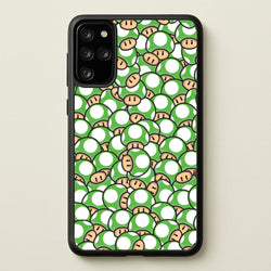 Mushroom Pattern - Green  - The Super Mario Bros Phone Case for Galaxy S20 Plus