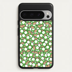 Mushroom Pattern - Green  - The Super Mario Bros Phone Case for Google Pixel 9 Pro XL