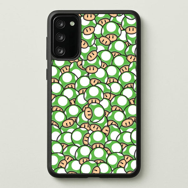 Mushroom Pattern - Green  - The Super Mario Bros Phone Case for Galaxy A41