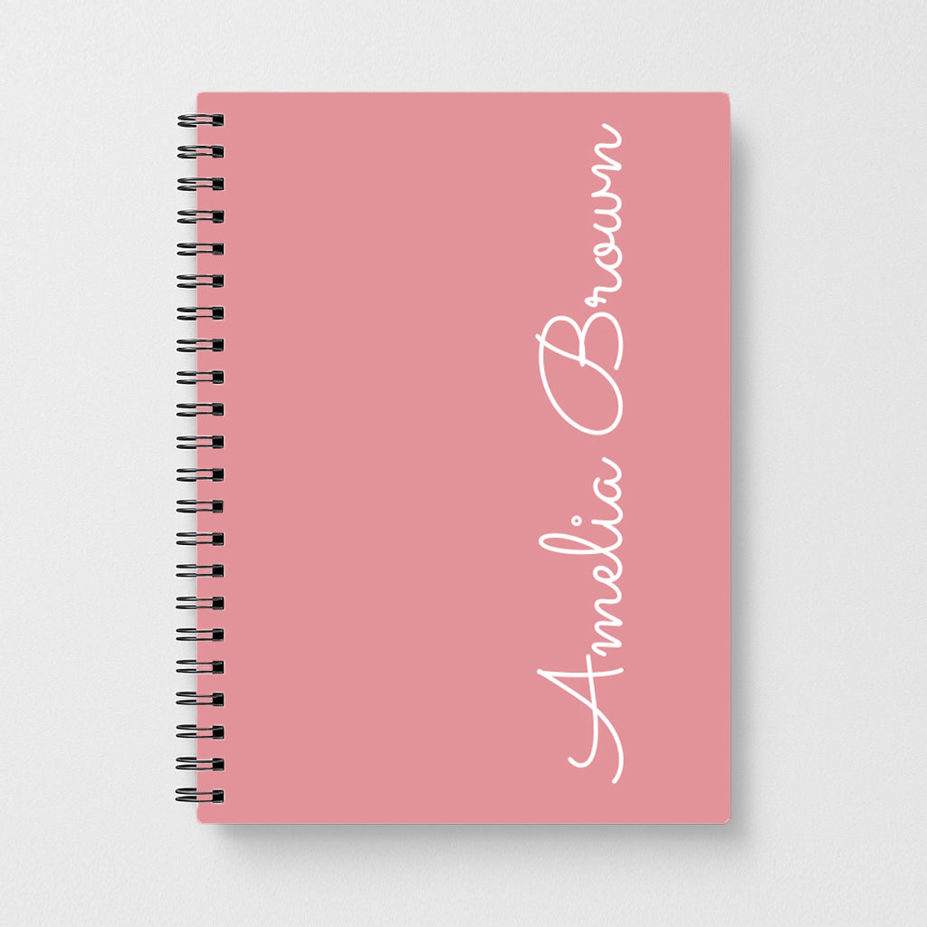 Dust Pink Personalised Notebook