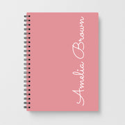 Dust Pink Personalised Notebook 1