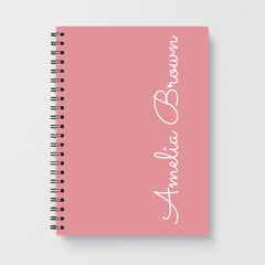 Dust Pink Personalised Notebook