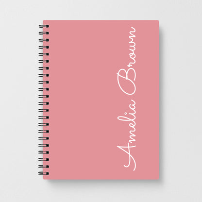 Dust Pink Personalised Notebook