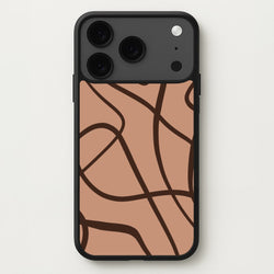 Lined Abstract Nude Phone Case for iPhone 17 Pro
