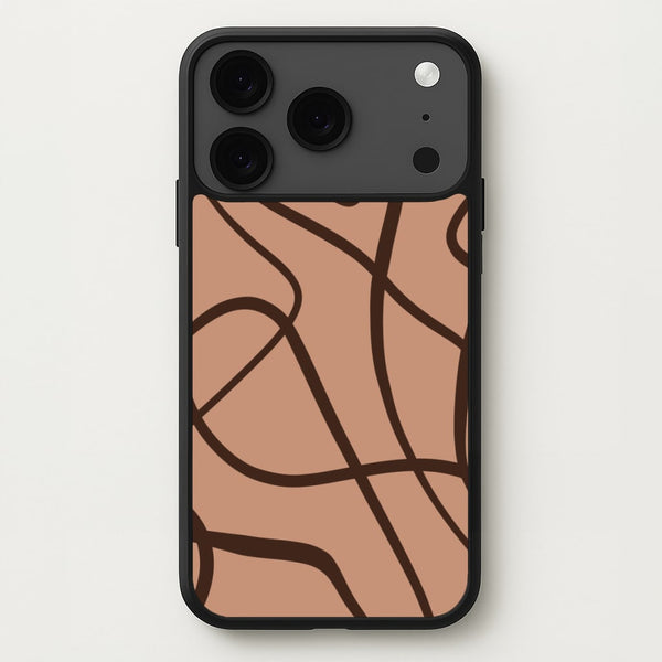 Lined Abstract Nude Phone Case for iPhone 17 Pro
