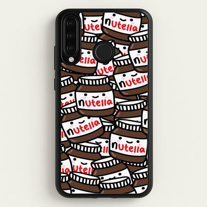 Cute Nutella Pattern  -  Phone Case for Huawei P30 Lite