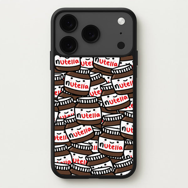 Cute Nutella Pattern Phone Case for iPhone 17 Pro