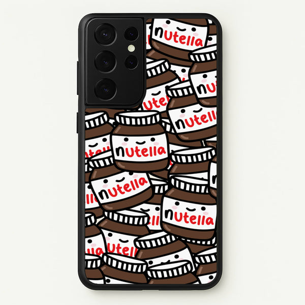 Cute Nutella Pattern  -  Phone Case for Galaxy S21 Ultra