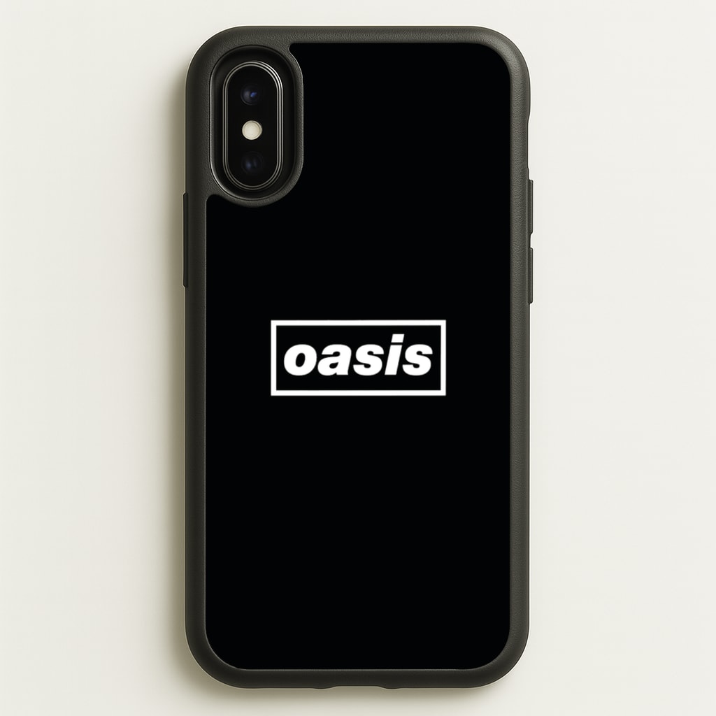 Band Name Black  - Oasis Phone Case for iPhone X / XS