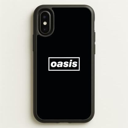 Band Name Black  - Oasis Phone Case for iPhone X / XS