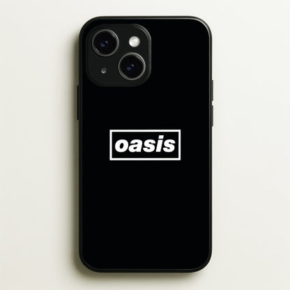 Band Name Black  - Oasis Phone Case for iPhone 15 Plus