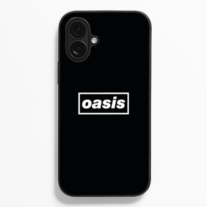 Band Name Black  - Oasis Phone Case for iPhone 16 Plus