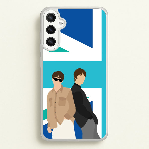 British Flag Band Members  - Oasis Phone Case for Galaxy A34