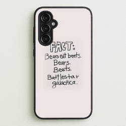 Fact - Bears Eat Beets - Bears, Beets, Battlestar Galactica  - The Office Phone Case for Galaxy A14