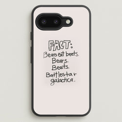 Fact - Bears Eat Beets - Bears, Beets, Battlestar Galactica  - The Office Phone Case for Google Pixel 9a