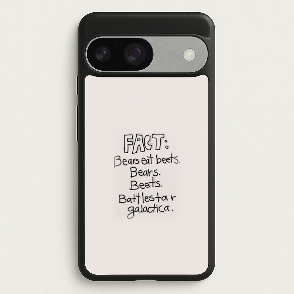 Fact - Bears Eat Beets - Bears, Beets, Battlestar Galactica  - The Office Phone Case for Google Pixel 9 / 9 Pro