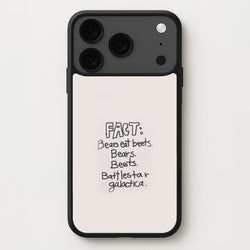 Fact - Bears Eat Beets - Bears, Beets, Battlestar Galactica Phone Case for iPhone 17 Pro
