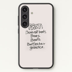 Fact - Bears Eat Beets - Bears, Beets, Battlestar Galactica  - The Office Phone Case for Galaxy S25