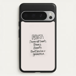 Fact - Bears Eat Beets - Bears, Beets, Battlestar Galactica  - The Office Phone Case for Google Pixel 9 Pro XL
